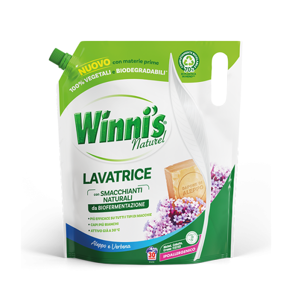 Winni's lavatrice Aleppo e Verbena гель для прання будь-яких типів волокон і делікатного одягу на 30 прань, 1350 мл.