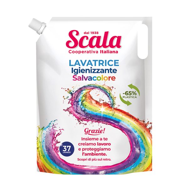 Scala Lavatrice Salve Colore гель для прання кольорових речей з фіксацією кольору (дойпак) на 37 прань,1500 мл.