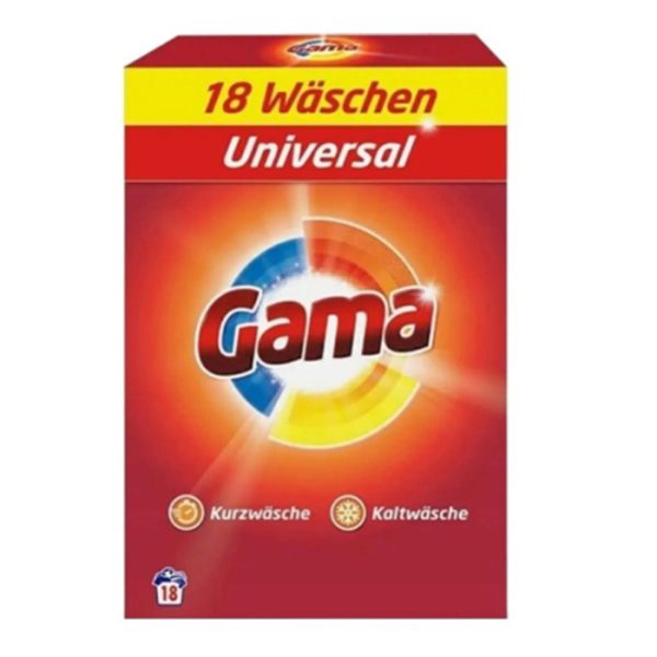 Gama 3в1 пральний порошок універсальний на 18 прань, 1,17 кг.