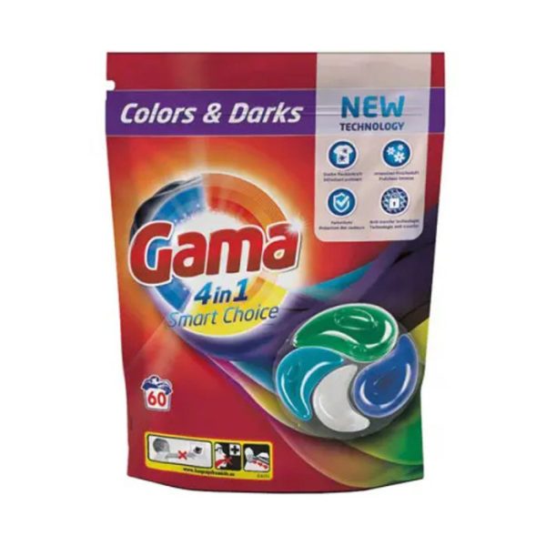 Gama Colors & Dark Smart Choice 4in1 капсули для прання, 60 штук