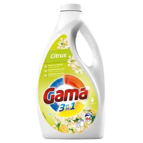 Gama Citrus рідкий засіб для прання Цитрус на 66 прань, 3000 мл.