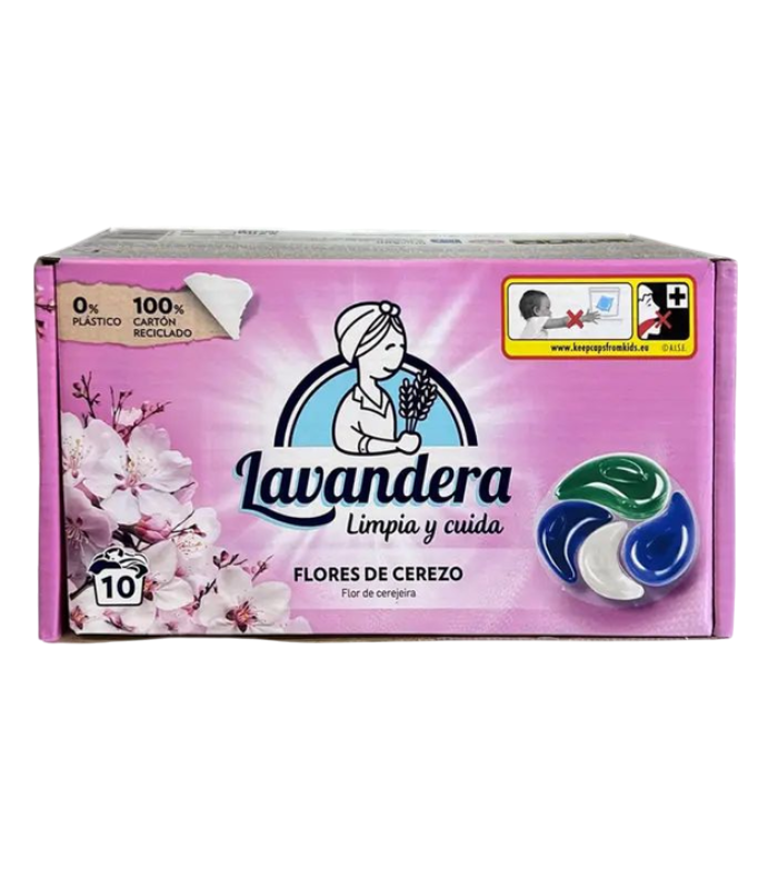 8435495836032-11 Lavandera 4in1 Flores de Cerezo капсули для прання універсальні (картон), 10 штук - Зображення 1