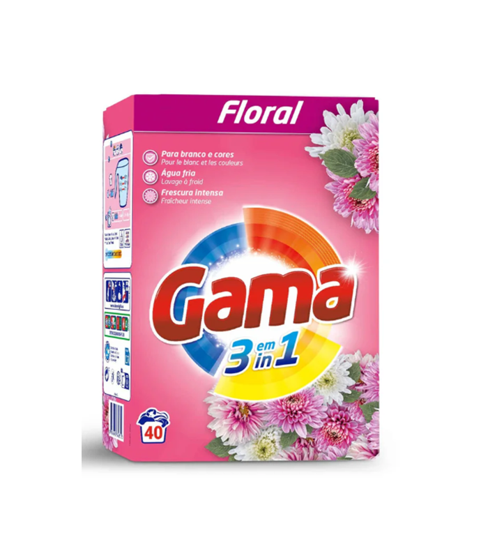 8435495845812-12 Gama Floral пральний порошок універсальний на 40 прань, 2,2 кг. - Зображення 1