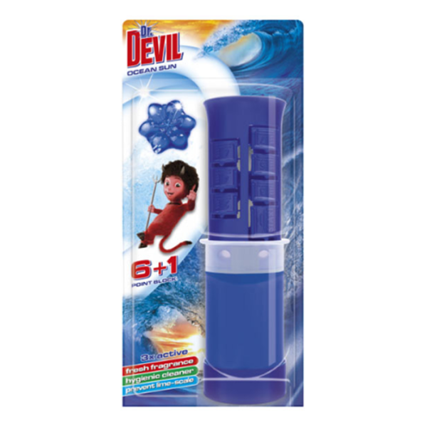 Dr. Devil 3 in 1 WC Point Block Ocean sun туалетний точковий блок Сонячний океан на 6+1 застосувань