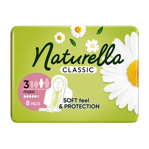 Naturella Classic  SOFT fell & PROTECTION гігієнічні прокладки з ароматом ромашки, 8 штук