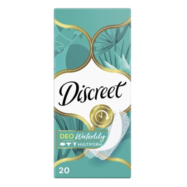 Discreet DEO Waterlily щоденні гігієнічні прокладки Водяна лілія, 20 штук